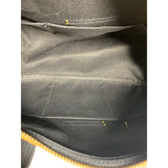 Dooney & Bourke Black Signature Canvas Leather Trim Satchel Bag detachable Strap - Picture 10 of 16